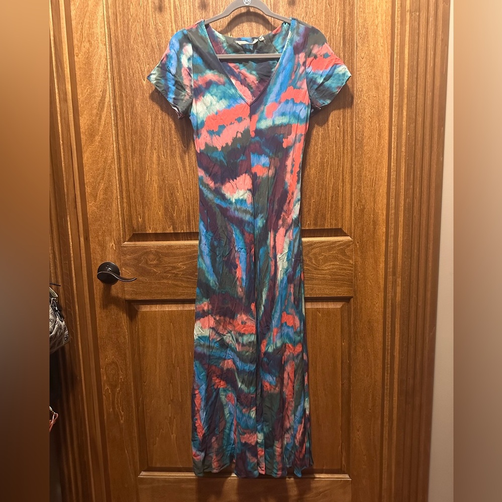 Soft Surroundings Multicolor Tie-Dye Maxi Dress